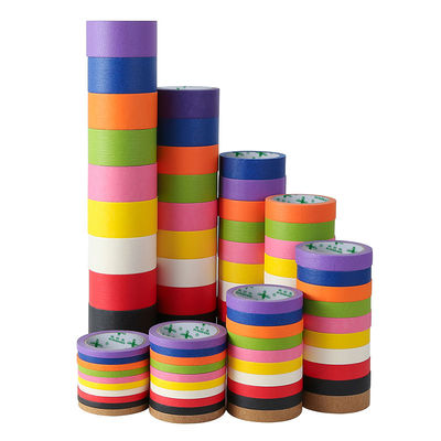 ভালো দাম আর্টিস্টিক এমবসড পেপার কালার মাস্কিং টেপ 140mic বেধ অনলাইন