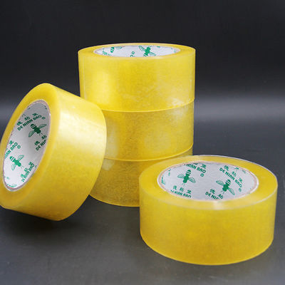 স্বচ্ছ হলুদ রঙের BOPP আঠালো প্যাকিং টেপ বেধ 52μ