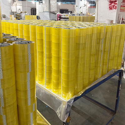 ভালো দাম কার্টন সিলিংয়ের জন্য স্বচ্ছ হলুদ শক্তিশালী আঠালো BOPP শিপিং প্যাকিং টেপ অনলাইন